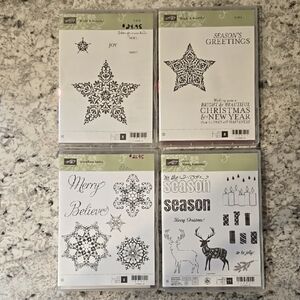 Stampin' Up! Holiday Stamp Set Collection Bundle Of 4
